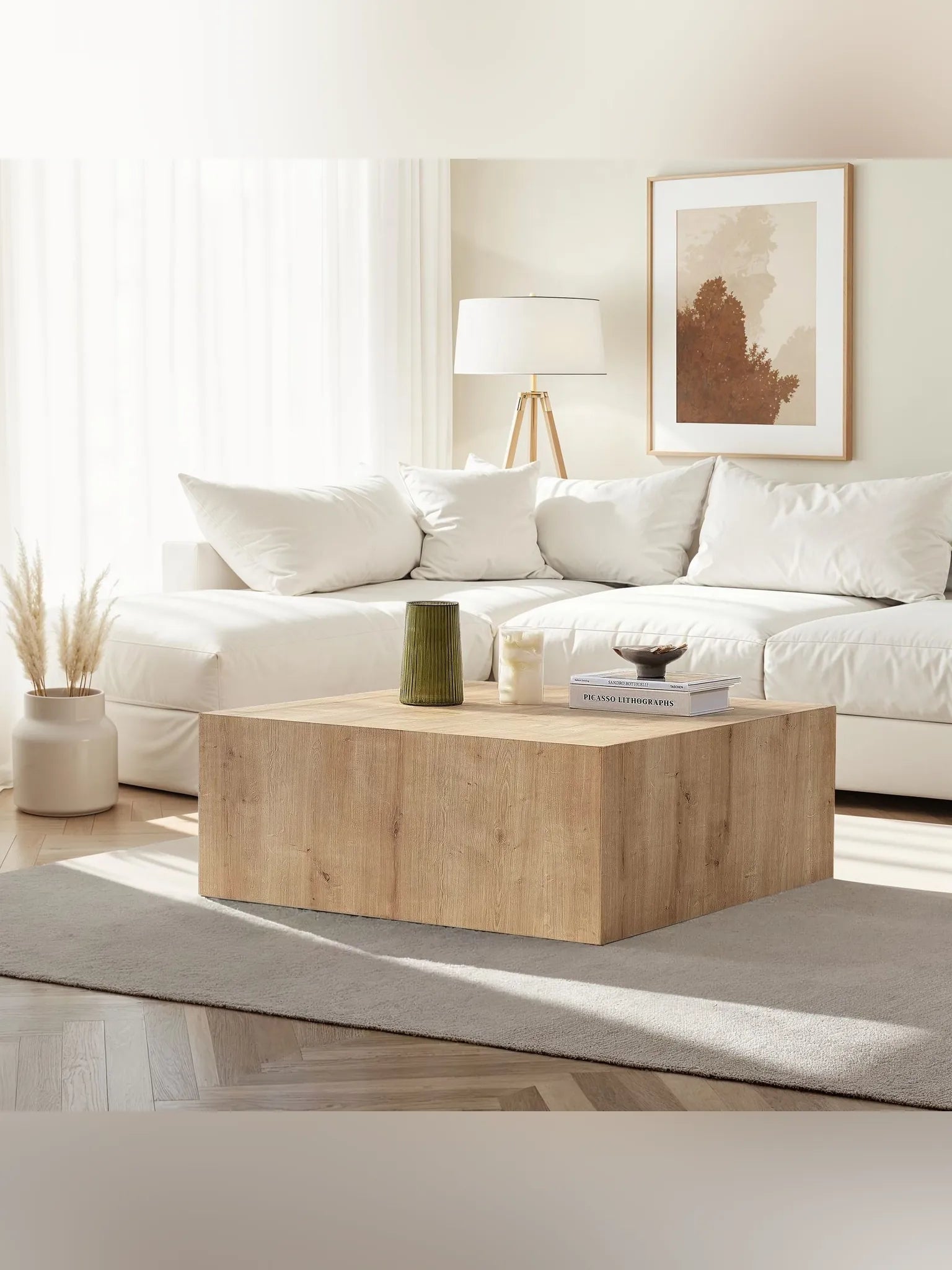 Prizma Soffbord 90x90 cm - Sapphire Oak