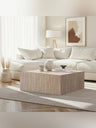 Prizma Soffbord 90x90x35 cm - Travertine