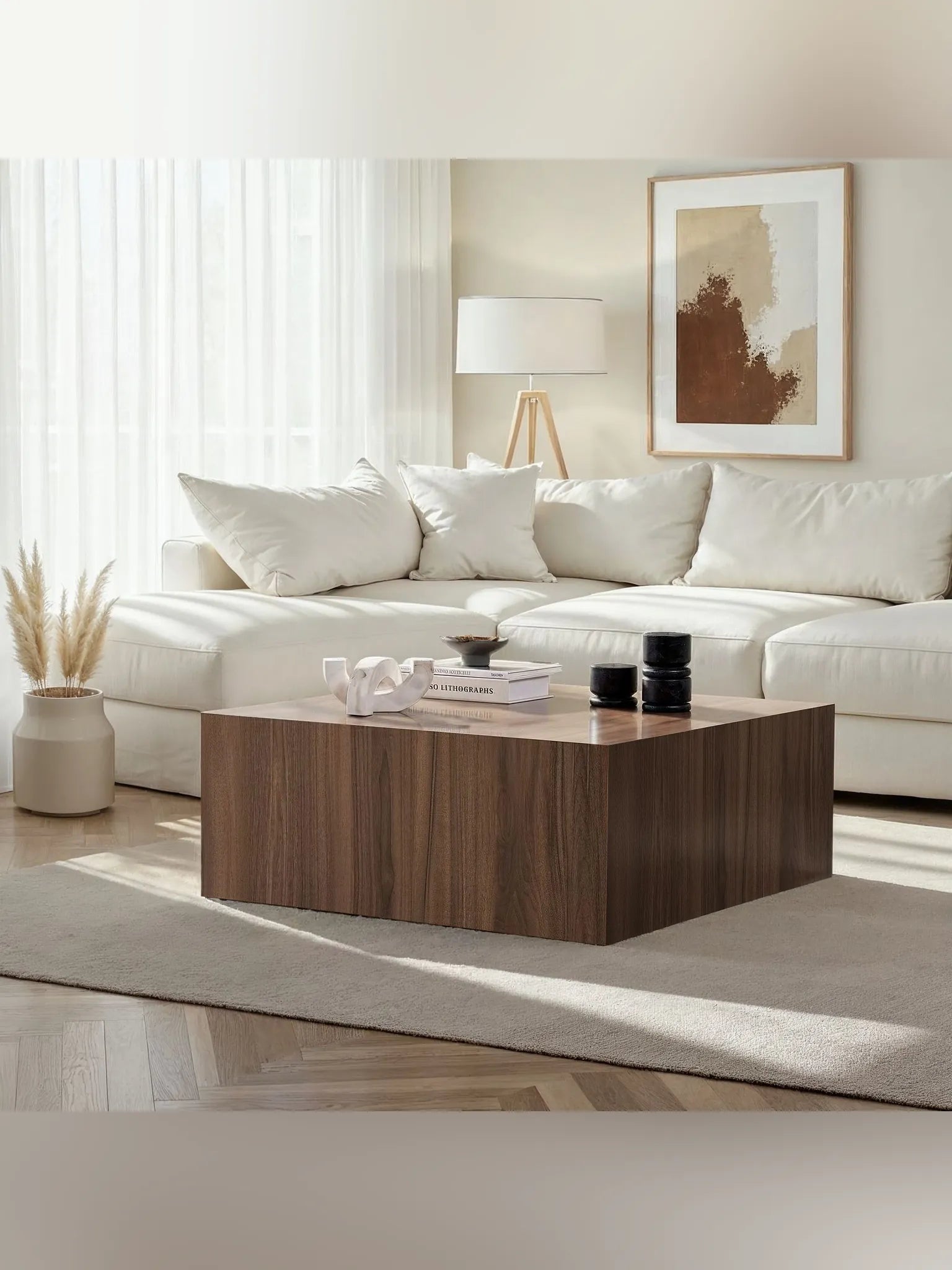 Prizma Soffbord 90x90 cm - Venezia Walnut