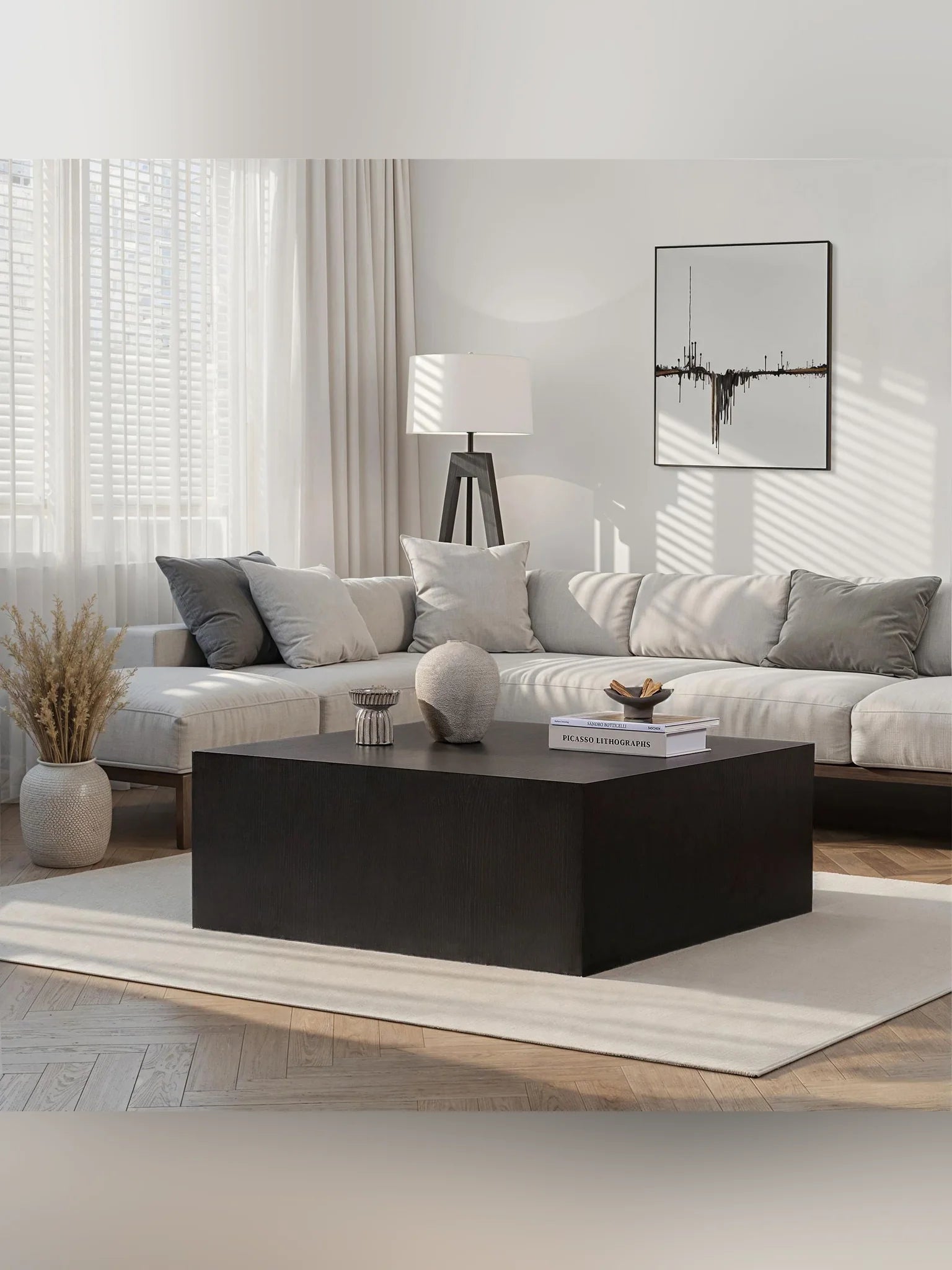 Prizma Soffbord 90x90 cm - Wood Black