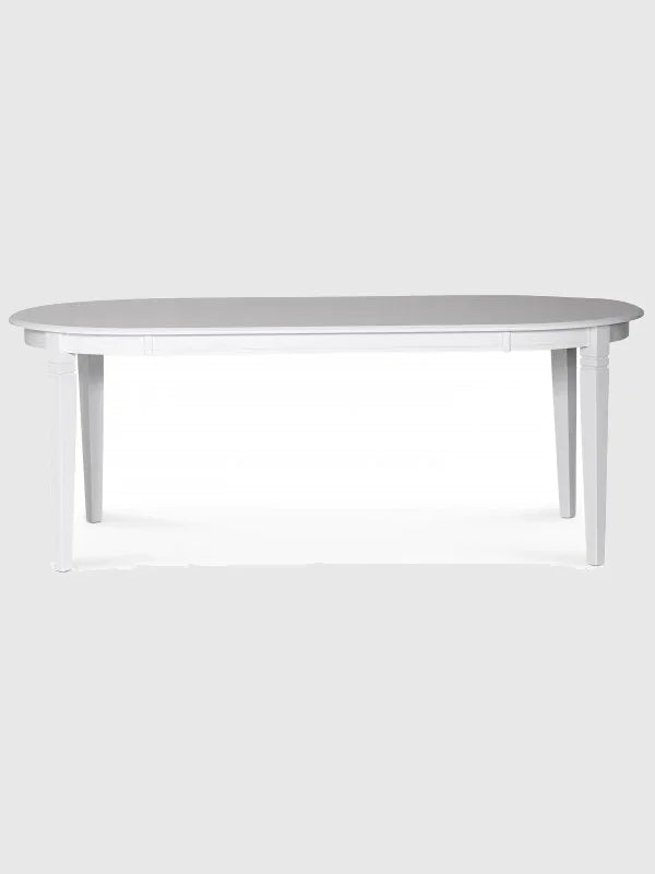 Oval Matbord i vit