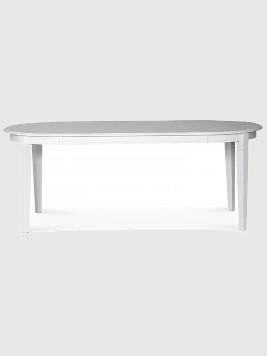 Oval Matbord i vit