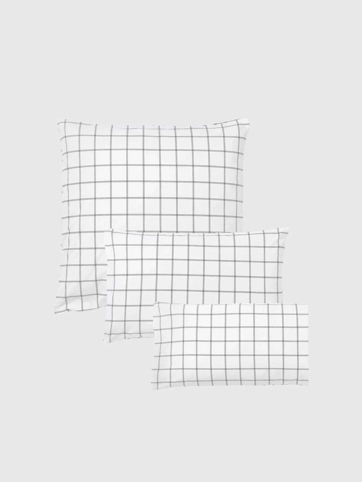 Rutig bomull vändbart örngott Enna, B 65 x L 65 cm