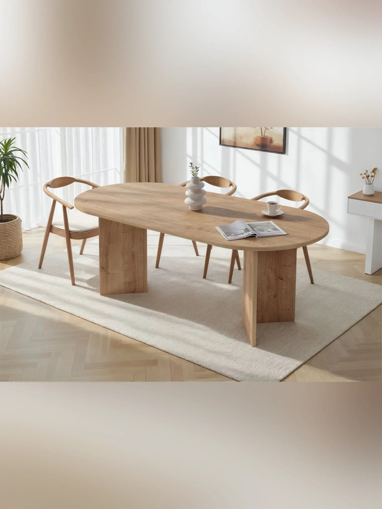 Sabella Ovalt matbord 200 cm - Sapphire Oak