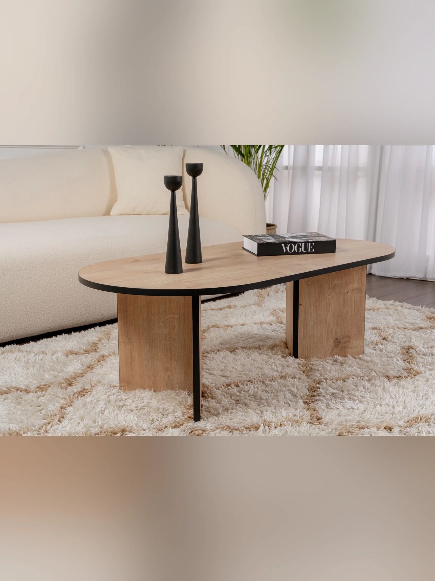 Sable Soffbord 119x60 cm - Sapphire Oak, Black