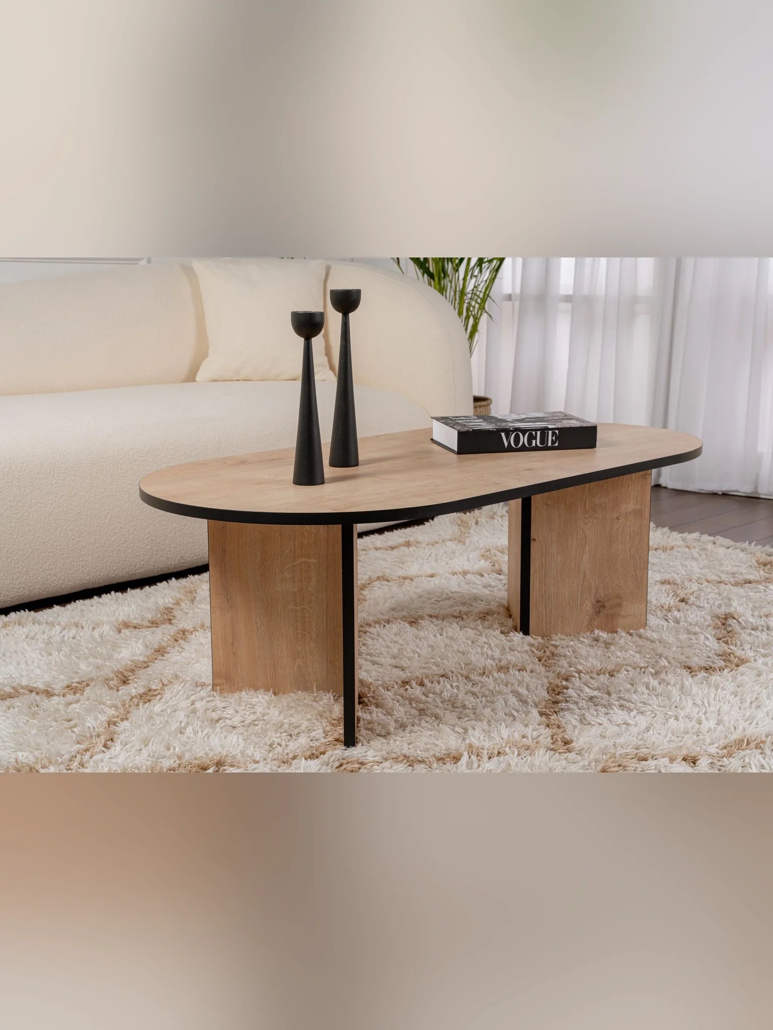 Sable Soffbord 119x60 cm - Sapphire Oak, Black