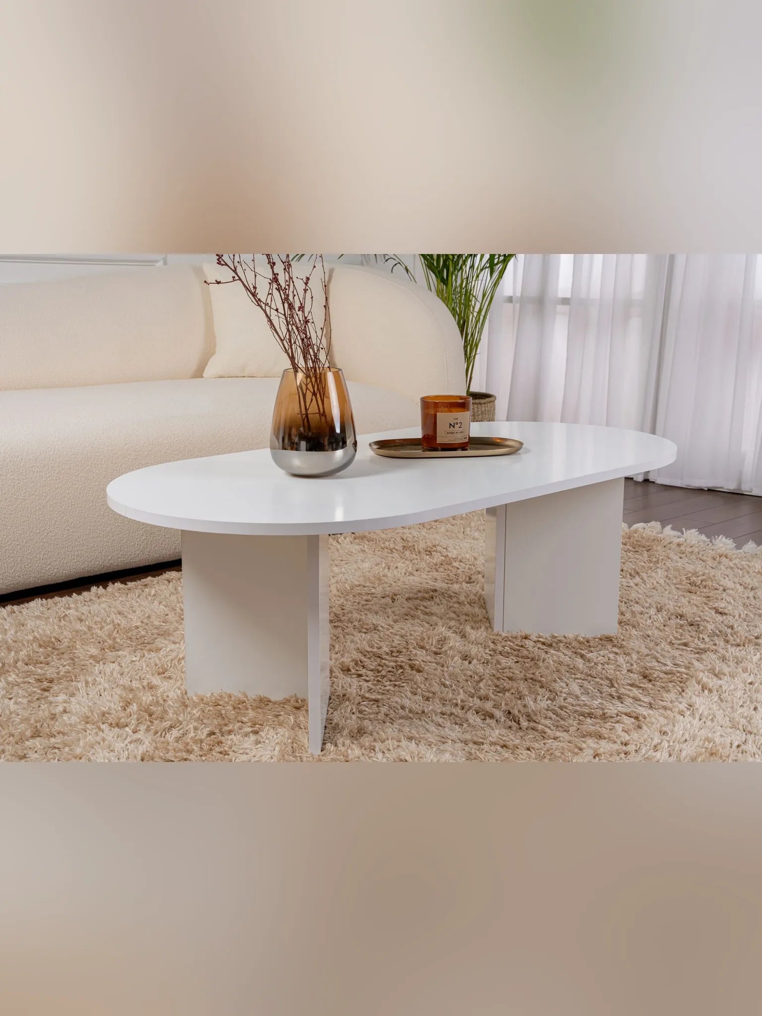 Sable Soffbord 119x60 cm - White