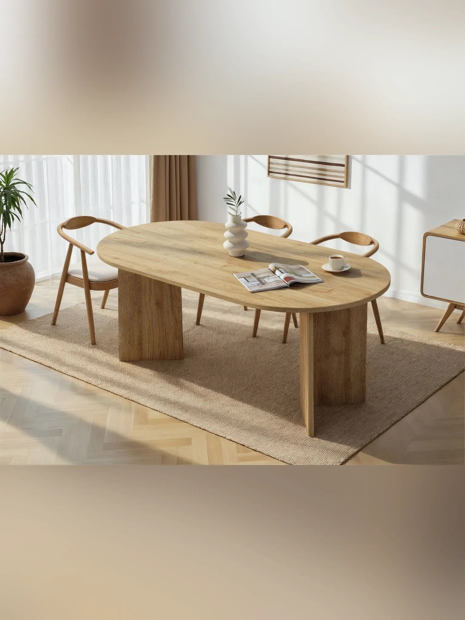Sablin Ovalt matbord 180 cm - Cadiz Oak