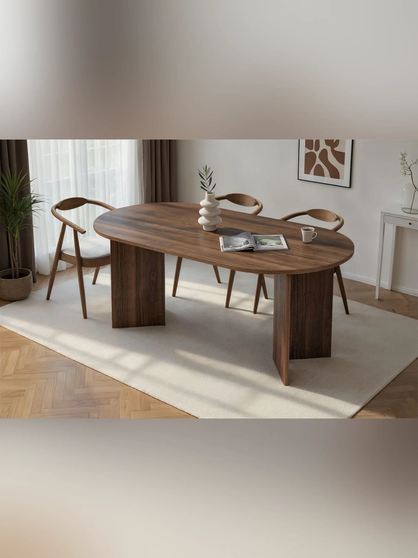 Sablin Ovalt matbord 180 cm - Venezia Walnut