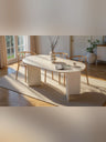 Sablin Ovalt matbord 180 cm - Wood White
