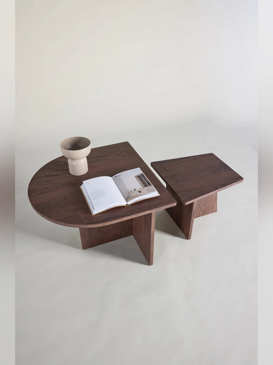 Sala soffbord 60x45 cm, 40x35 cm - MDF med Mocca 3D-papper