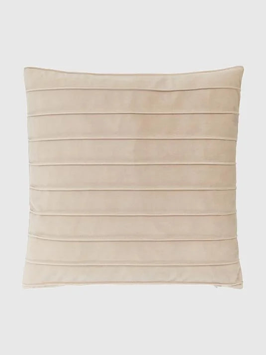 Sammets kuddfodral i polyester - Beige