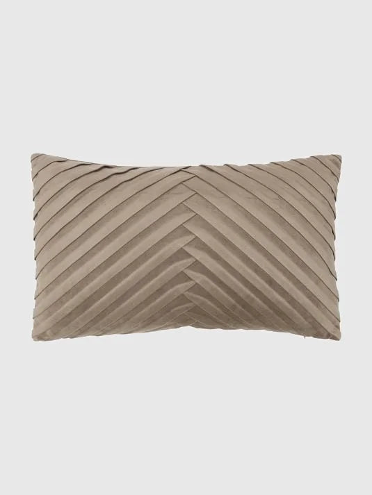 Sammets Kuddfodral med strukturerad yta - Taupe