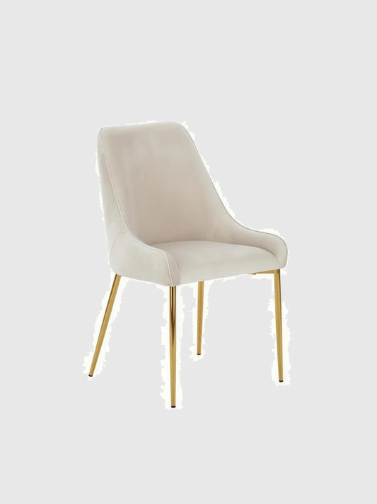 Sammetsklädd stol Ava, B 53 x D 60 cm