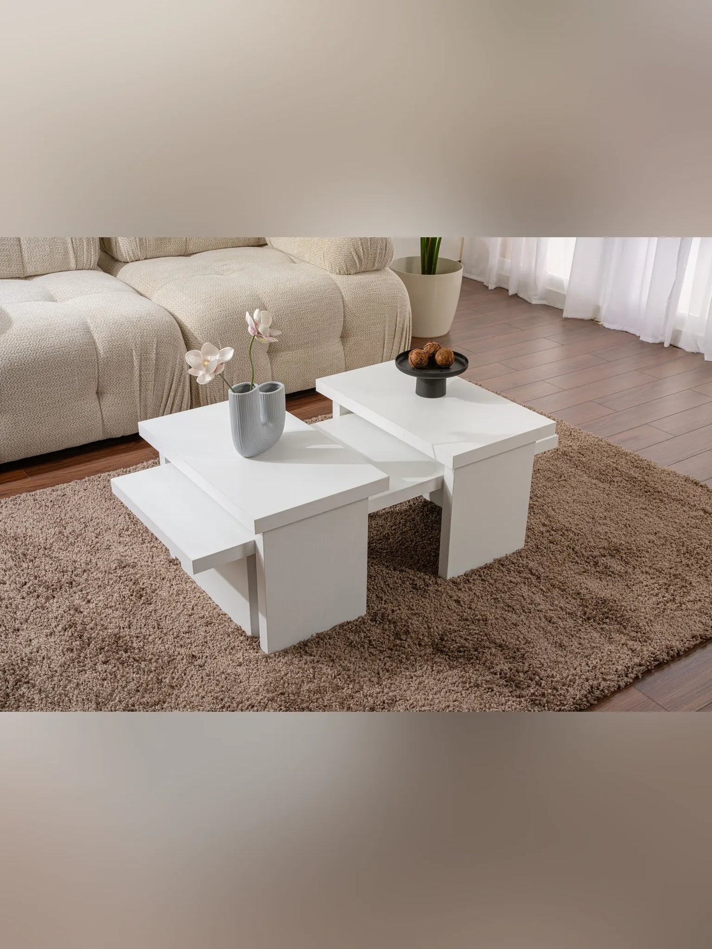 Sanctuary Soffbord 110x45/25x60 cm - Wood White