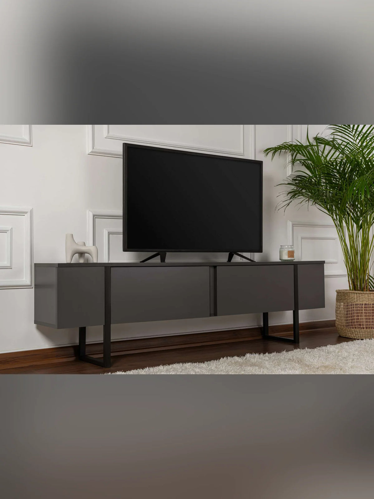 Serenity Tv-bänk - Anthracite, Black