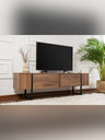 Serenity Tv-bänk - Venezia Walnut, Black