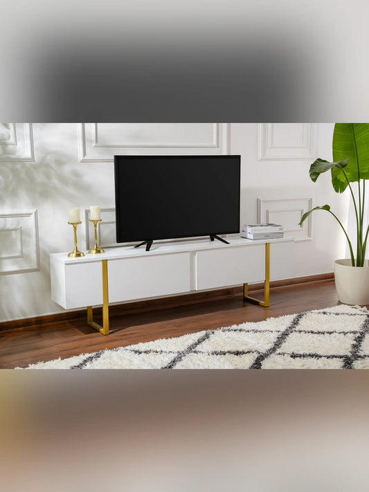 Serenity Tv-bänk - White, Gold