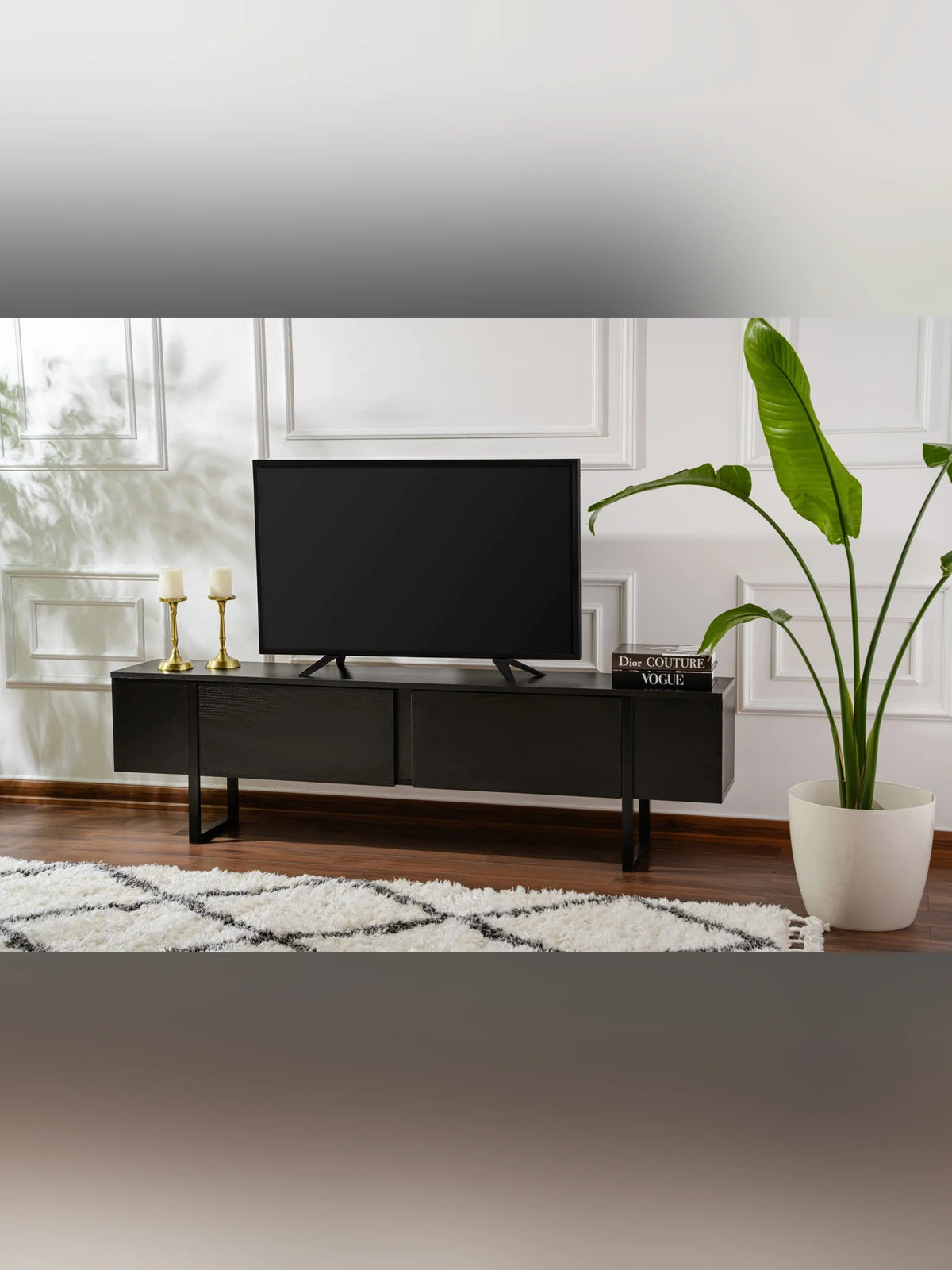 Serenity Tv-bänk - Wood Black, Black