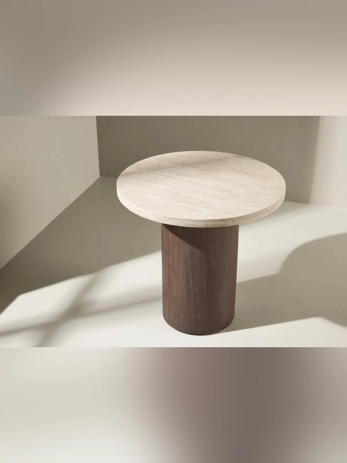 Megg soffbord Ø50 cm - Beige