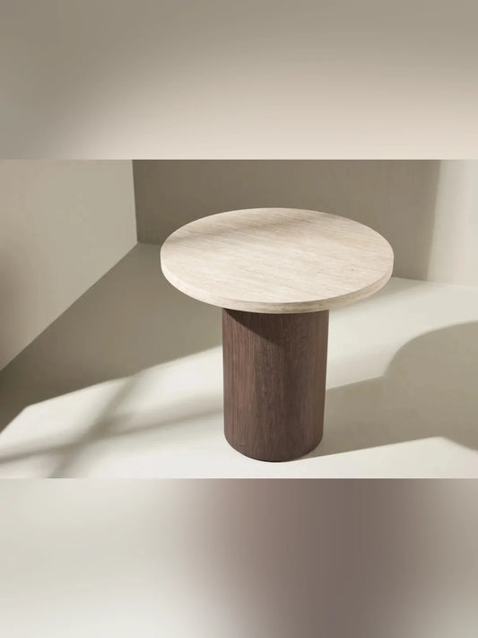Megg soffbord Ø50 cm - Beige