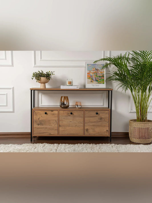 Solace Konsolbord 120x30x77 cm - Atlantic Pine, Black