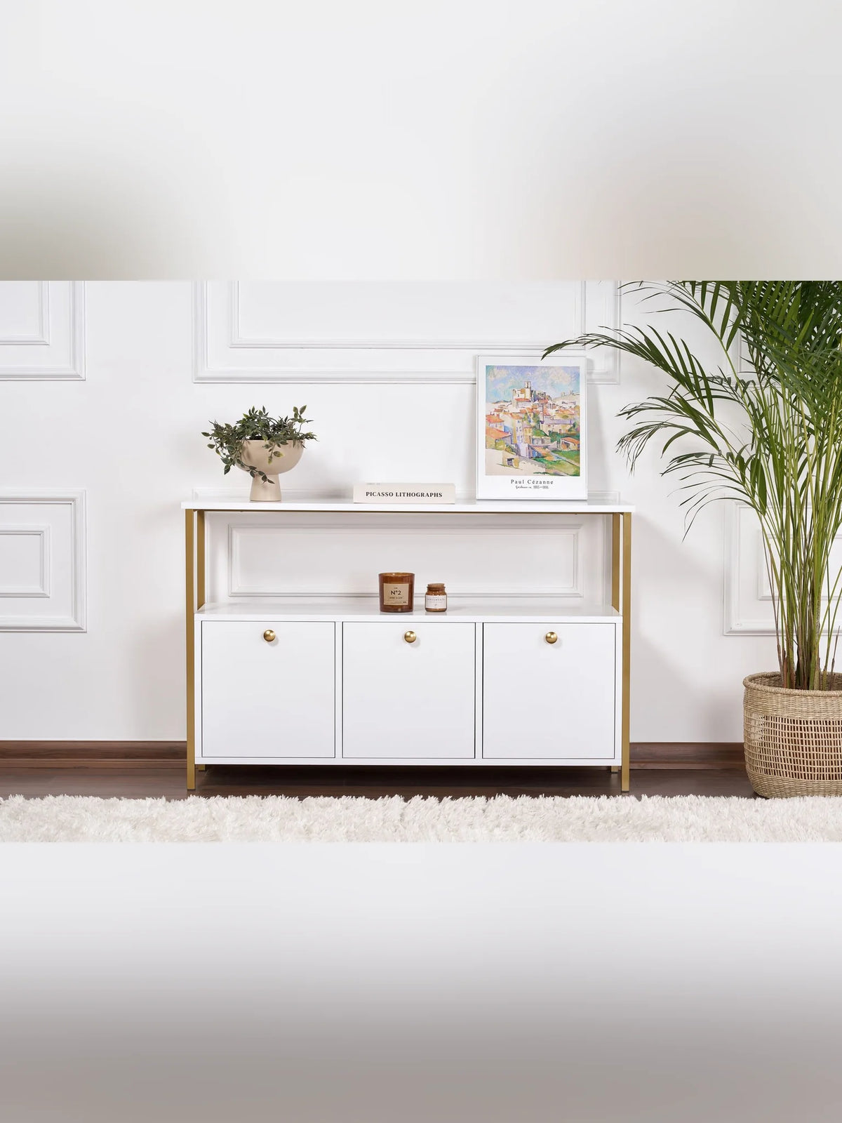 Solace Konsolbord - White, Gold