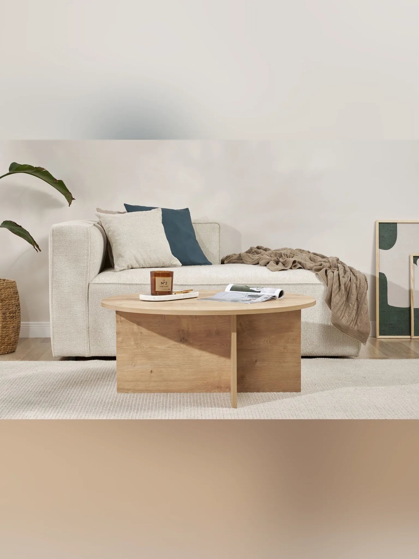 Soleil Soffbord 90 cm - Sapphire Oak