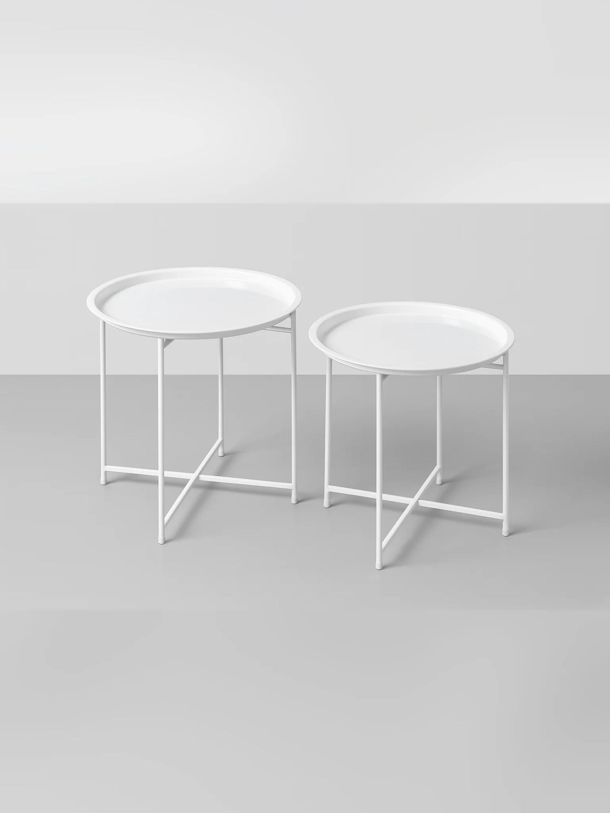 Tray vit Set av 2