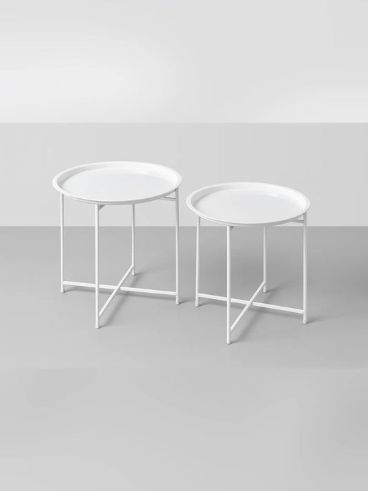 Tray vit Set av 2