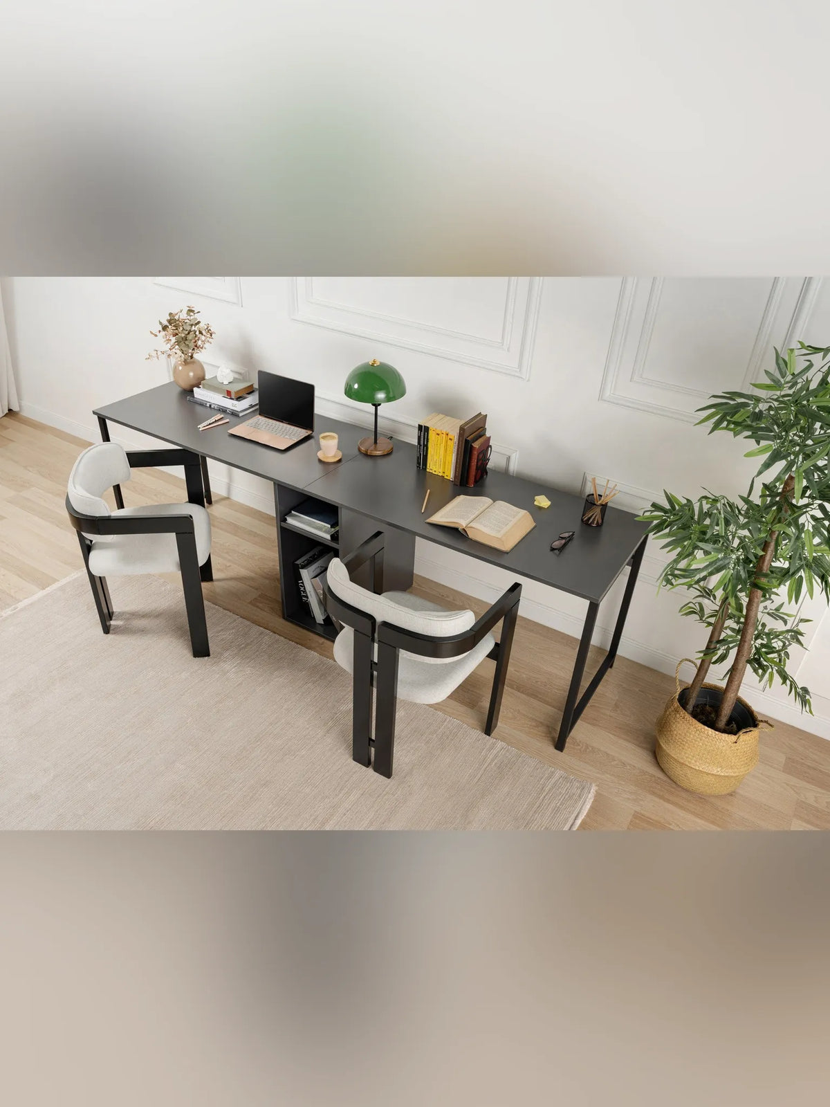 Twin Skrivbord - Anthracite, Black