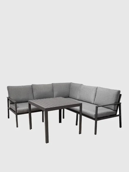 Trädgårdsbord i aluminium - 81x81 cm - Grå - Utomhus