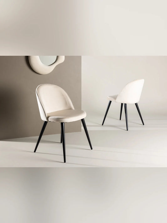 Velvet Matstolar Beige