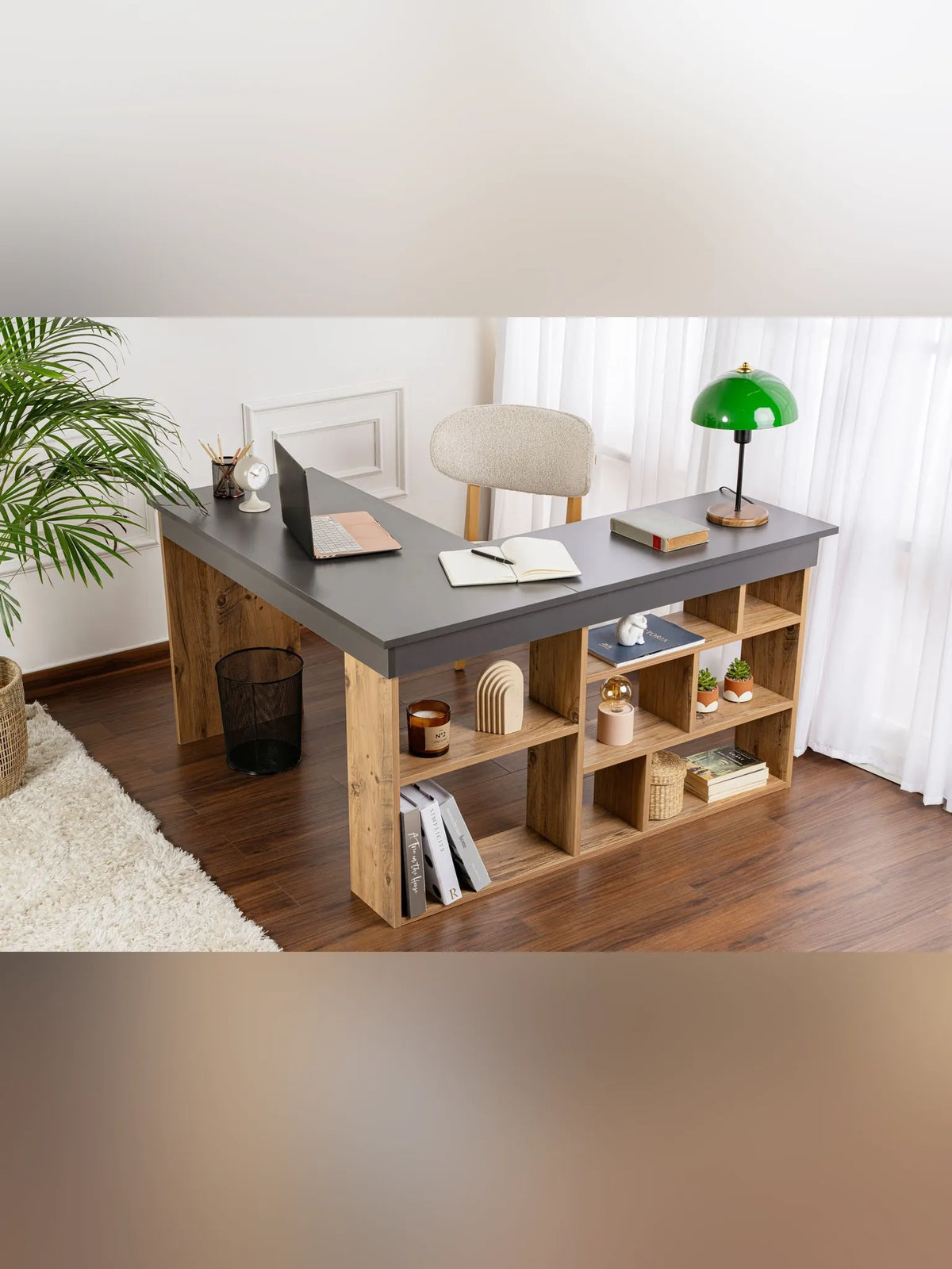 Vesper Skrivbord - Anthracite, Atlantic Pine