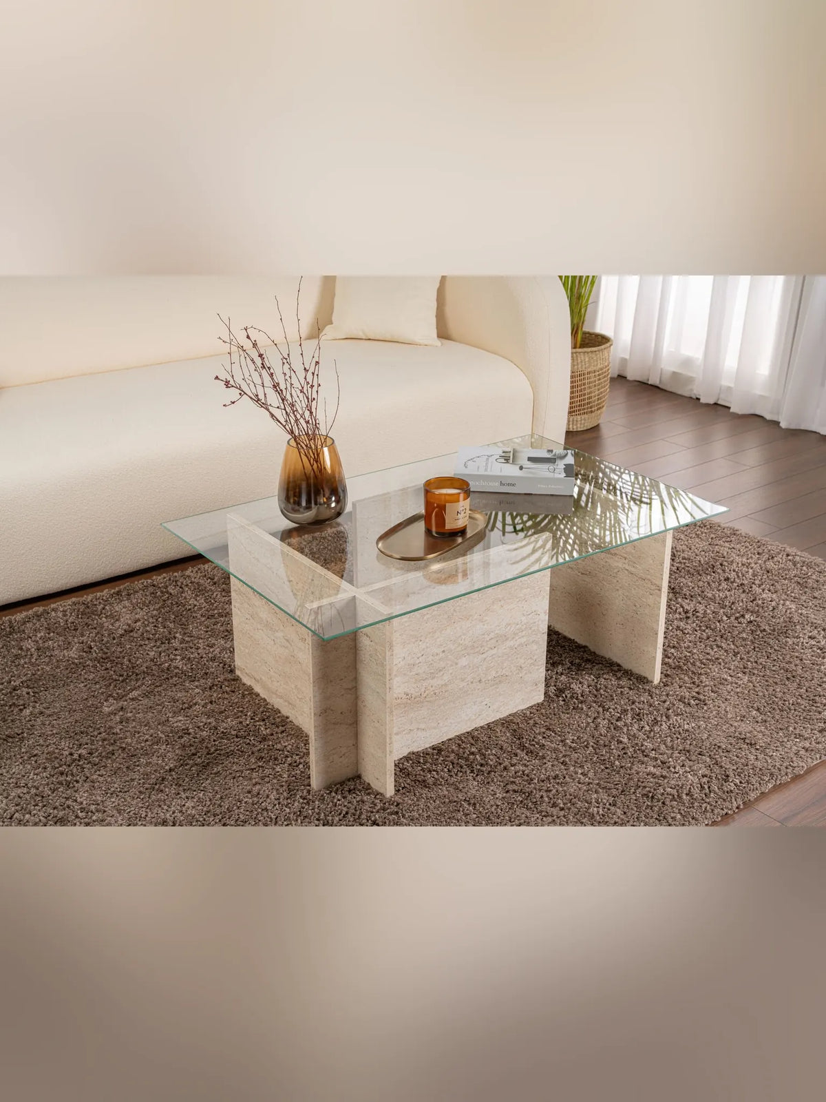 Vetrino Soffbord 105x65 cm - Travertine