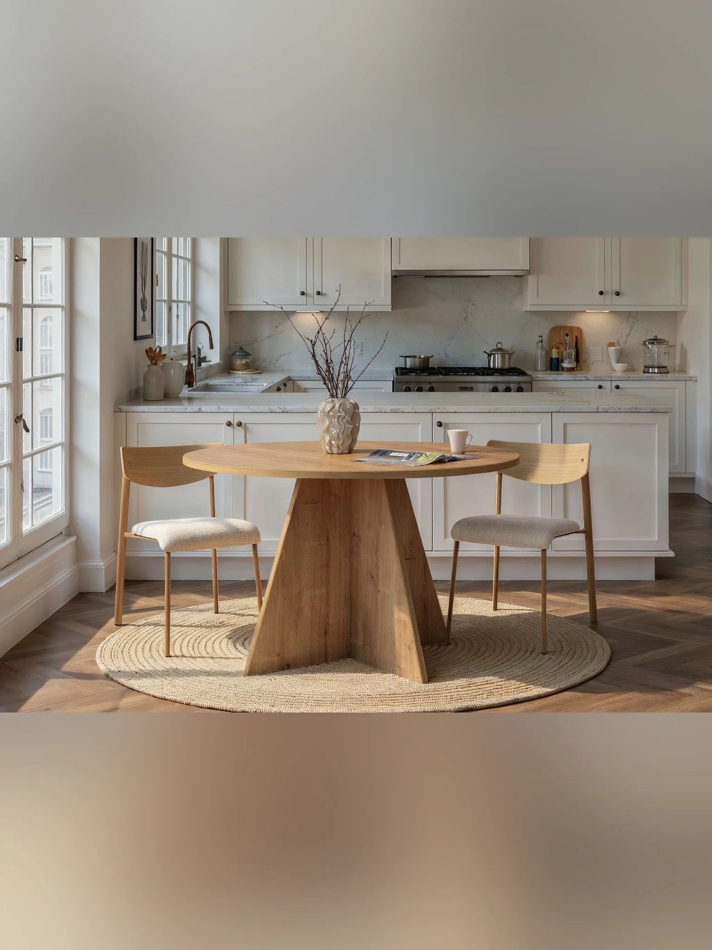 Virella Runt matbord 120x120x75 cm - Sapphire Oak