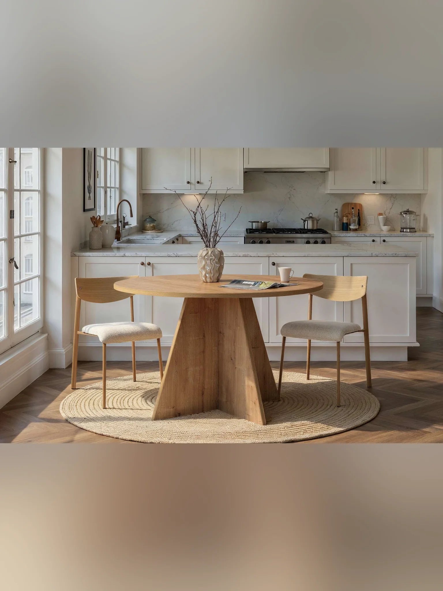 Virella Runt matbord 120x120x75 cm - Sapphire Oak