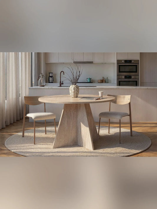 Virella Runt matbord 120 cm - Travertine