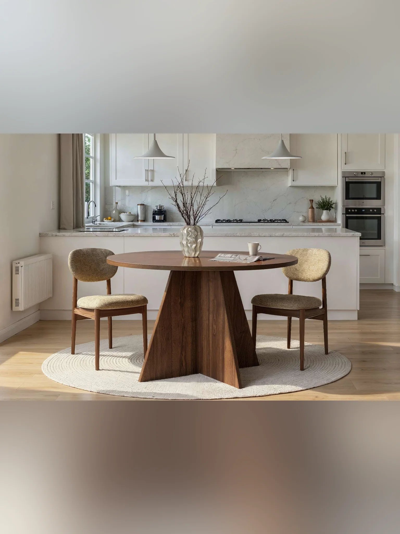 Virella Runt matbord 120x120x75 cm - Venezia Walnut