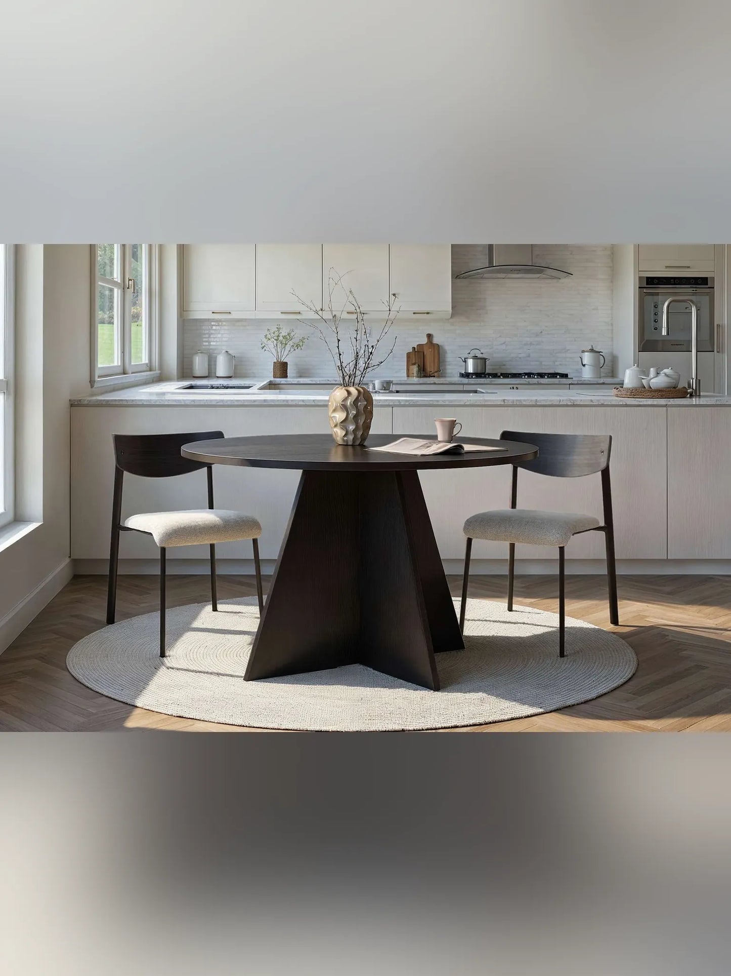 Virella Runt matbord 120 cm - Wood Black