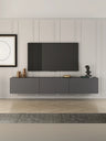 West 150x32x30 cm - Antracit, Vit, Atlantic, Tv-Bänk