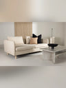 Zero 3-sits Soffa - Woodlook / Beige Fabric