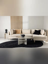 Zero 3-seat Sofa - Woodlook / Beige Fabric
