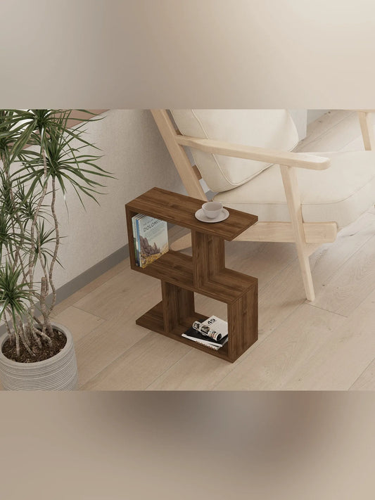 Zet - Valnöt, Travertin Sidobord